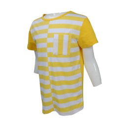 KD004 Group-made striped children's T-shirt Design cuffs contrast color children's T-shirt Taiwan Runtai Global Co., Ltd. Children's T-shirt garment factory KD004 Group-made striped children's T-shirt Design cuffs contrast color children's T-shirt Taiwan Runtai Global Co., Ltd. Children's T-shirt garment factory